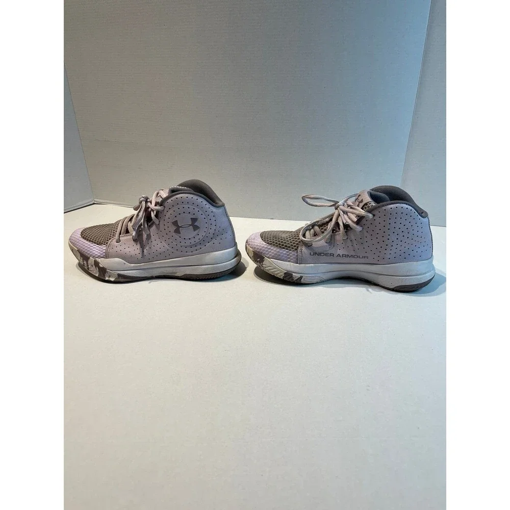 Under Armour Jet 2019 Basketball Shoe Size 4Y Nebula Purple (500)/White